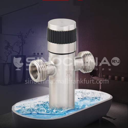 304 stainless steel triangle valve, one in, two out, three-way valve, water separator, hot toilet, wire angle valve, water stop valve switch Yiliang